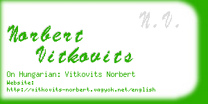 norbert vitkovits business card